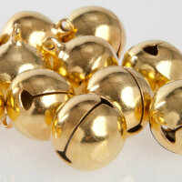 Glöckchen mit Öse 23x19 mm – 50 Stück, Metall, goldfarben