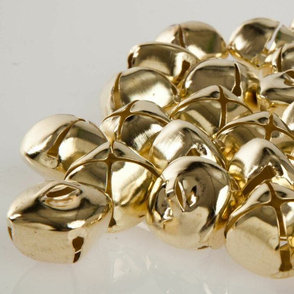 Glöckchen 24 mm – 50 Stück, Eisen, goldfarben