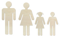 Toilettenschilder Mann, Frau, Mädchen & Junge...