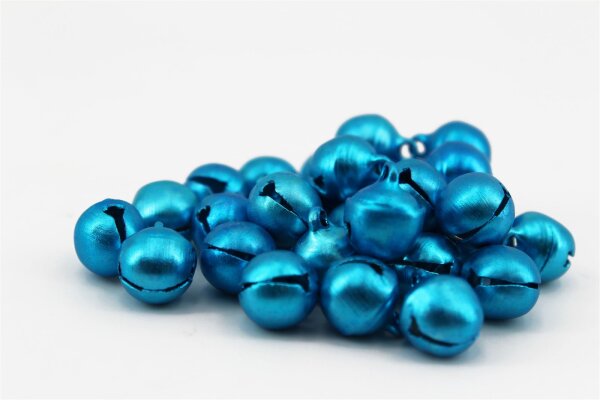 Glöckchen 10 mm – 200 Stück, Aluminium, blau