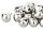 Glöckchen mit Öse 23x19 mm – 50 Stück, Metall, silberfarben