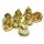 Mini-Glöckchen 30x20 mm – 50 Stück, Eisen, goldfarben