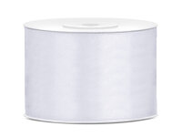 Satinband 50 mm breit – 25 m Rolle, weiß