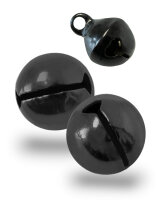 Glöckchen mit Öse 11x7 mm – 100 Stück, Metall, schwarz