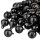 Glöckchen mit Öse 11x7 mm – 100 Stück, Metall, schwarz