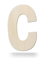 Holzbuchstabe C zum Bemalen – Typ 2, 45 cm hoch, 4...
