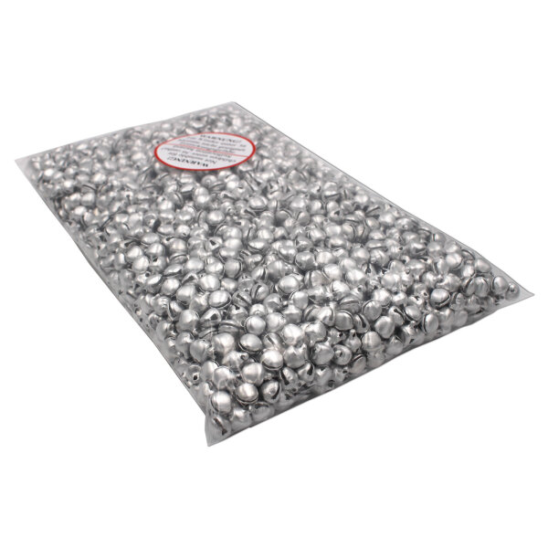 Glöckchen 9x7x6 mm – 2000 Stück, Aluminium, silberfarben