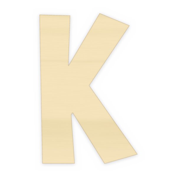Holzbuchstabe K zum Bemalen – Typ 2, 45 cm hoch, 4 mm stark
