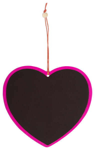 Herztafel 12,5 x 11 cm – Dekoschild in Herzform, violett