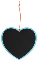 Herztafel 12,5 x 11 cm – Dekoschild in Herzform, blau
