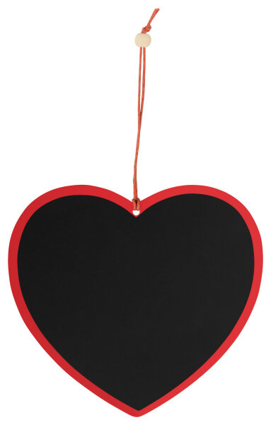 Herztafel 12,5 x 11 cm – Dekoschild in Herzform, rot