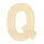 Holzbuchstabe Q zum Bemalen – Typ 2, 45 cm hoch, 4 mm stark