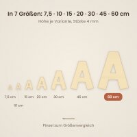 Holzbuchstabe L zum Bemalen – Typ 2, 60 cm hoch, 4 mm stark