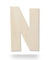 Holzbuchstabe N zum Bemalen – Typ 2, 60 cm hoch, 4...