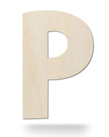 Holzbuchstabe P zum Bemalen – Typ 2, 60 cm hoch, 4...