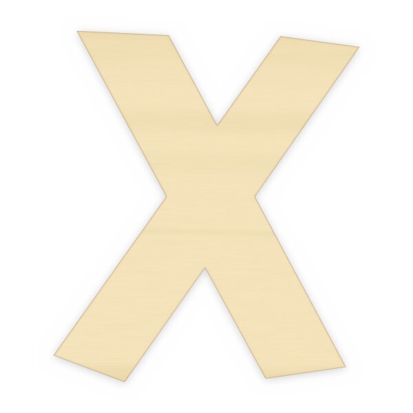 Holzbuchstabe X zum Bemalen – Typ 2, 60 cm hoch, 4 mm stark