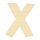 Holzbuchstabe X zum Bemalen – Typ 2, 60 cm hoch, 4 mm stark