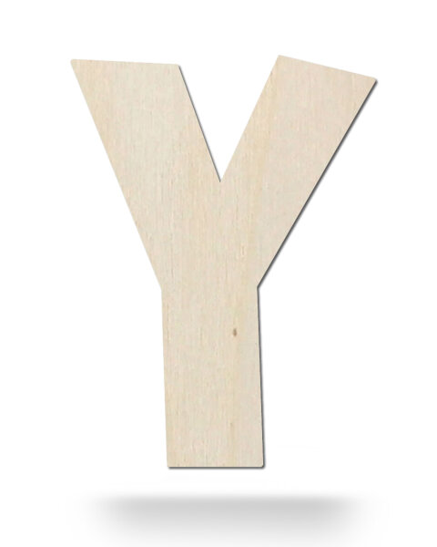 Holzbuchstabe Y zum Bemalen – Typ 2, 60 cm hoch, 4 mm stark