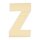 Holzbuchstabe Z zum Bemalen – Typ 2, 60 cm hoch, 4 mm stark