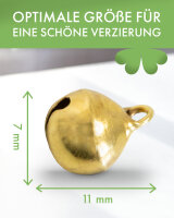 Glöckchen mit Öse 11x7 mm – 100 Stück, Metall, lila
