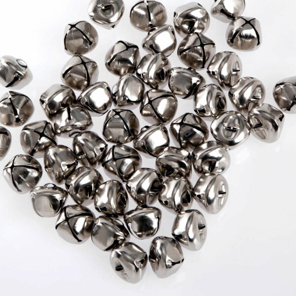 Kreuzschellen 15 mm – 200 Stück, Eisen, silberfarben, ohne Klang