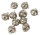 Glöckchen mit Ornamenten 18 mm – 10 Stück, Metall, silberfarben