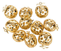 Glöckchen in Apfelform mit Ornamenten 25 mm –...