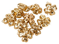 Glöckchen in Kleeblattform mit Ornamenten 29 mm...