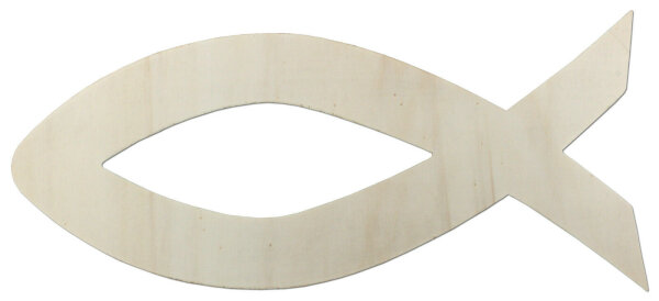 Fisch aus Holz zum Bemalen – Typ 1, 21 cm, Pappelholz 4 mm