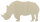 Nashorn aus Holz zum Bemalen – 33 cm, 4 mm stark