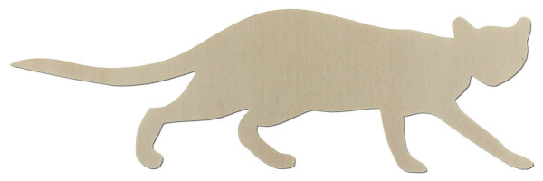 Katze aus Holz zum Bemalen – 33 cm, 4 mm stark
