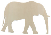 Elefant aus Holz zum Bemalen – 33 cm, 4 mm stark