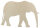 Elefant aus Holz zum Bemalen – 33 cm, 4 mm stark