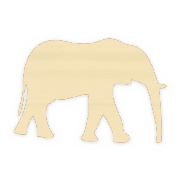 Elefant aus Holz zum Bemalen – 57 cm, 4 mm stark