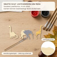 Elefant aus Holz zum Bemalen – 57 cm breit, Pappelsperrholz 4 mm