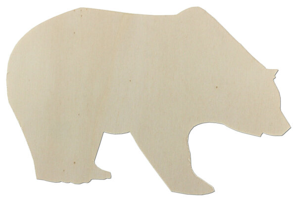 Bär aus Holz zum Bemalen – 21 cm, 4 mm stark