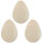 Osterei aus Holz zum Bemalen – 3er-Set, je 20 cm hoch, Pappelsperrholz 4 mm