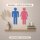 Toilettenschilder Mann & Frau aus Holz zum Bemalen – 21 cm hoch