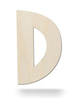 Holzbuchstabe D zum Bemalen – Typ 2, 10 cm hoch