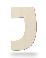 Holzbuchstabe J zum Bemalen – Typ 2, 10 cm hoch