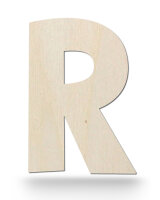 Holzbuchstabe R zum Bemalen – Typ 2, 10 cm hoch
