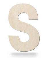 Holzbuchstabe S zum Bemalen – Typ 2, 10 cm hoch