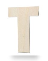 Holzbuchstabe T zum Bemalen – Typ 2, 10 cm hoch