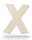 Holzbuchstabe X zum Bemalen – Typ 2, 10 cm hoch