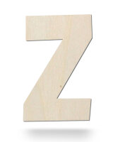 Holzbuchstabe Z zum Bemalen – Typ 2, 10 cm hoch