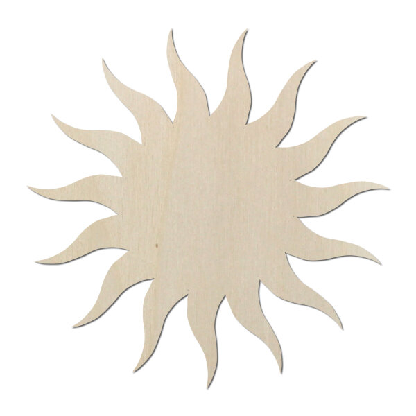 Sonne aus Holz zum Bemalen – Typ 1, 30 cm, Pappelsperrholz 4 mm