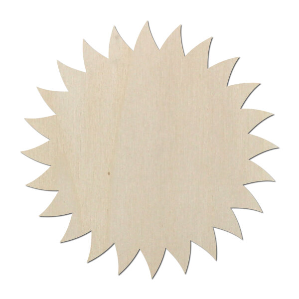 Sonne aus Holz zum Bemalen – Typ 2, 30 cm, Pappelsperrholz 4 mm