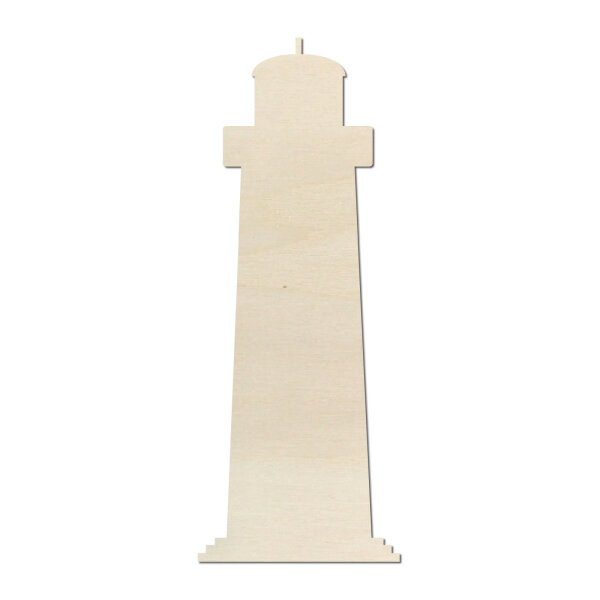 Leuchtturm aus Holz zum Bemalen – Typ 1, 30 cm