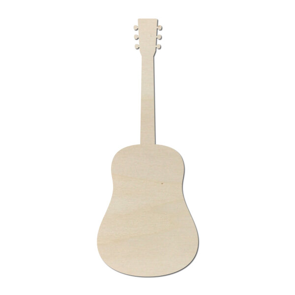 Gitarre aus Holz zum Bemalen – Typ 1, 60 cm, Pappelsperrholz 4 mm