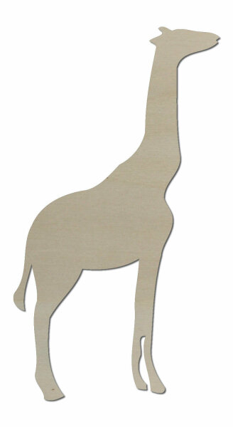 Giraffe aus Holz zum Bemalen – Typ 1, 33 cm hoch, Pappelholz 4 mm